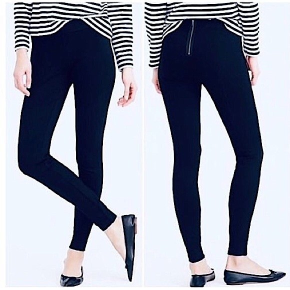 J Crew Pixie Pant in Black with Back Zipper Size 2R - Picture 1 of 9